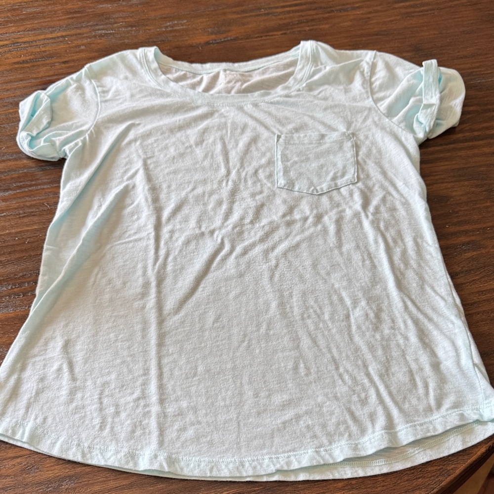 a.n.a Light Blue Short Sleeve Tee